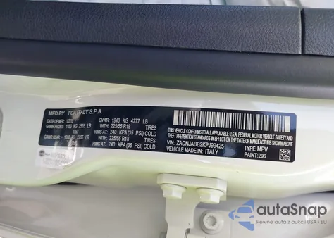 2019 Jeep Renegade Altitude Fwd из США, поврежденный, VIN ZACNJABB2KPJ99425